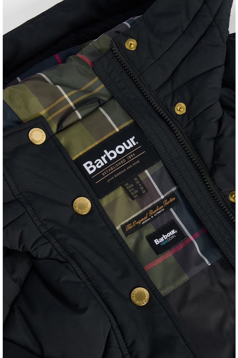 Kailyn Quilted Hooded Coat, Alternate, color, BLACK/ CLASSIC TARTAN