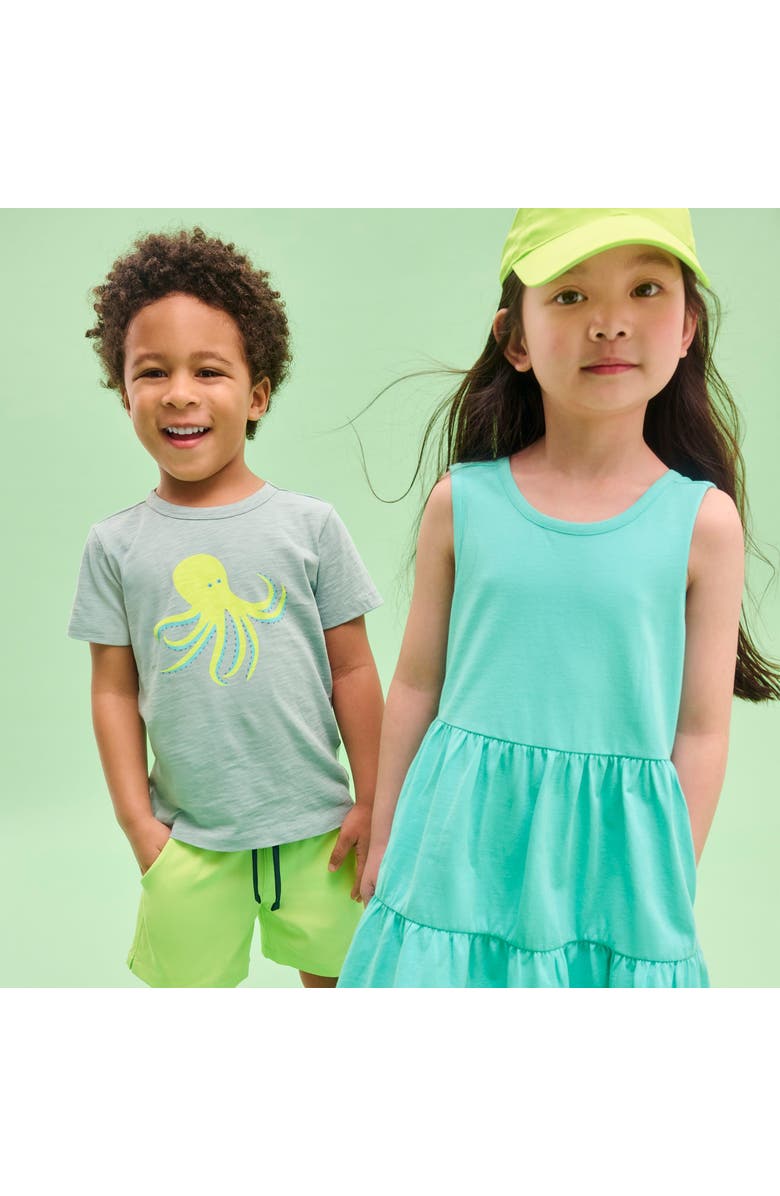 Primary Kids Octopus Tee, Alternate, color, Matcha Octopus