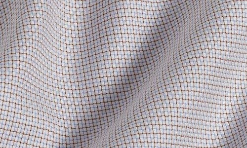 David Donahue Trim Fit Dobby Micro Check Dress Shirt