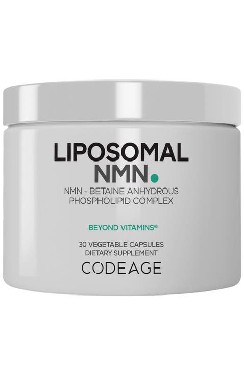 Liposomal NMN & Betaine Anhydrous TMG Capsules Supplement, NAD + Precursor, Vegan, 30 ct