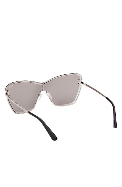 Pucci Women's Butterfly Shield-frame Smoke Mirrored Silver-tone Sunglasses In Multi