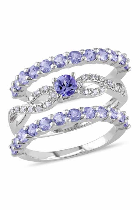 DELMAR Tanzanite & Diamond Ring Set