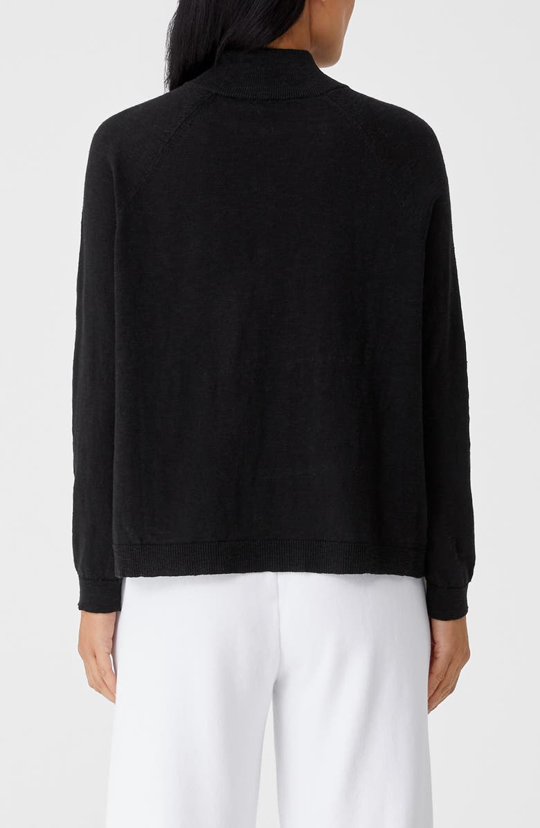 Eileen Fisher Funnel Neck Linen & Cotton Sweater, Alternate, color,
