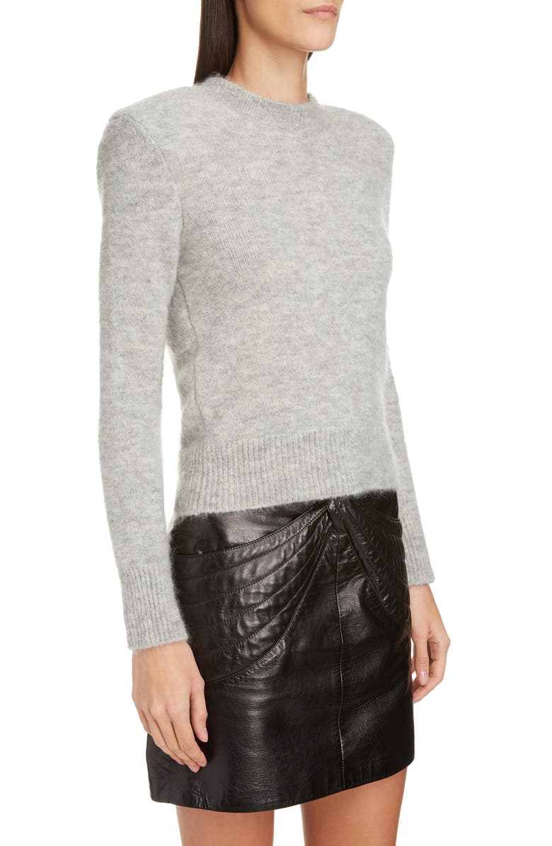 Isabel Marant Shoulder Pad Mohair & Wool Blend Sweater, Alternate, color,
