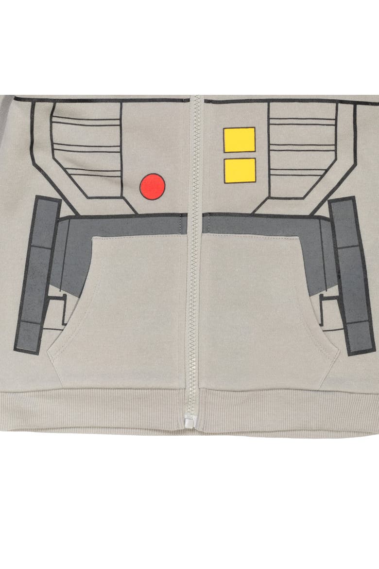 Megatron Cosplay Zip-Up Hoodie, Alternate, color, Gray
