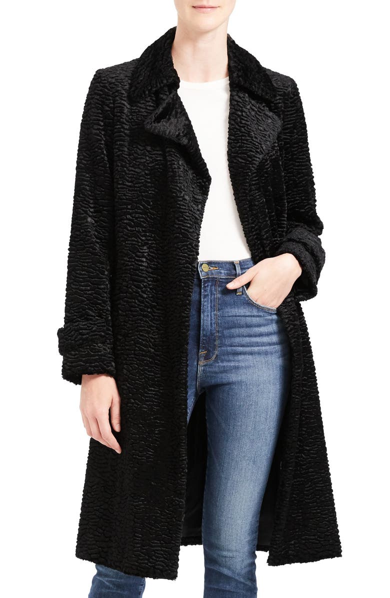 Theory Faux Fur Coat, Main, color, 