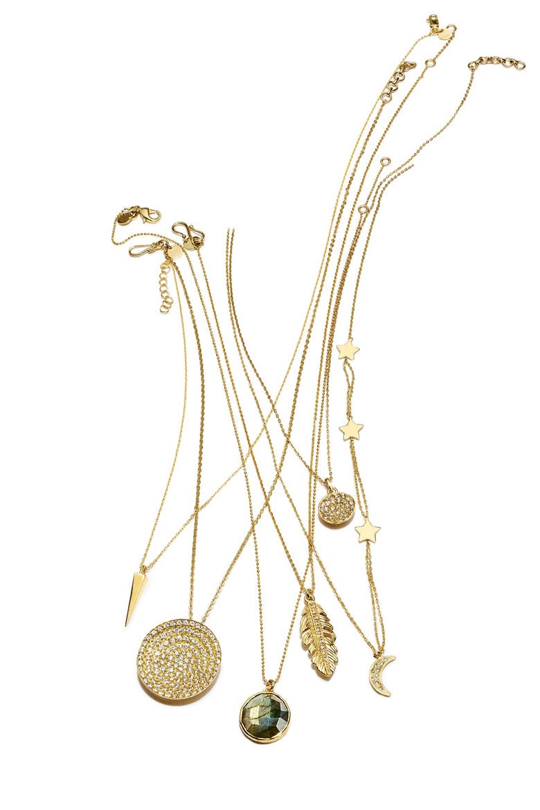 'Mini Nicole' Pendant Necklace, Alternate, color, SILVER/ CLEAR