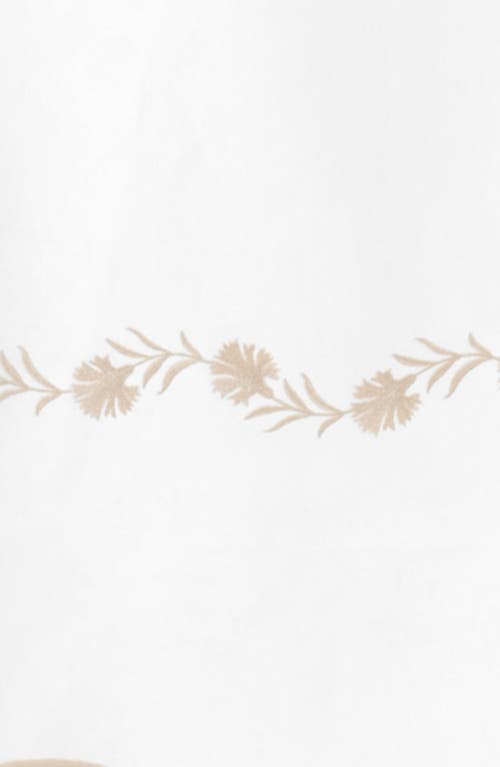 Matouk Daphne Linen Shower Curtain In Dune