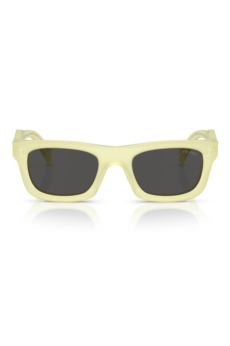 50mm Pillow Sunglasses, Main, color, FROSTED VANILLA / DARK GREY