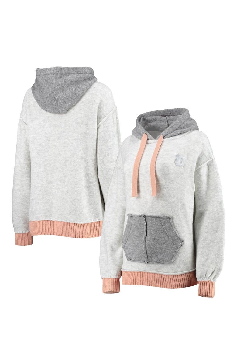 GAMEDAY COUTURE Women's Gameday Couture Gray Ohio State Buckeyes Effortlessly Essential Sweater Knit Tri-Blend Pullover Hoodie, Main, color, 