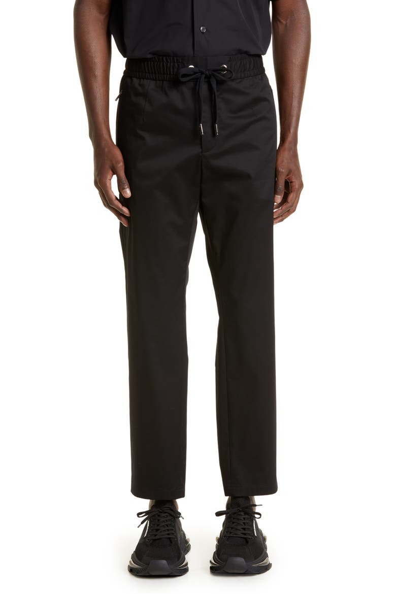 Stretch Cotton Joggers, Main, color, BLACK