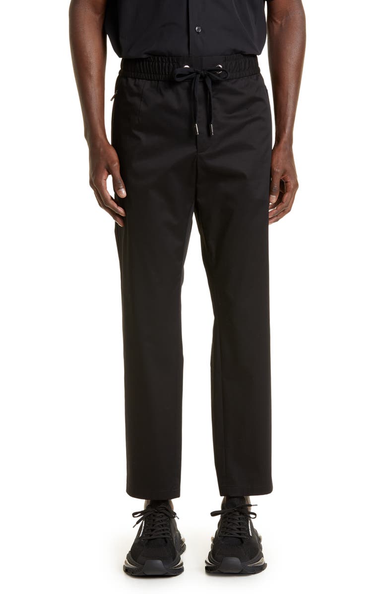 Dolce&Gabbana Stretch Cotton Joggers, Main, color, Black
