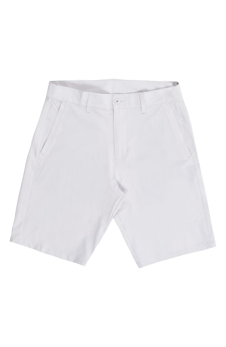 BURNSIDE Hybrid Stretch Shorts, Alternate, color, Ivory