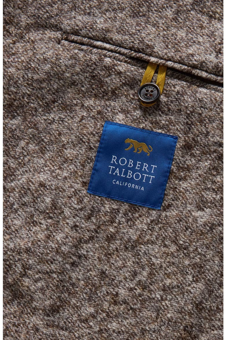 Wright Wool-Cotton Knit Blazer, Alternate, color, Brown/Cream