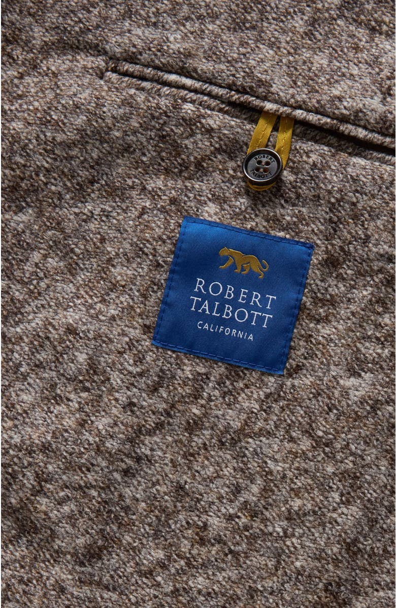 Robert Talbott Wright Wool-Cotton Knit Blazer, Alternate, color, Brown/Cream