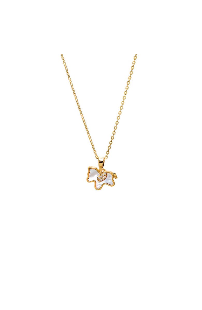 BY ADINA EDEN MOP Puppy Bezeled Pendant Necklace, Main, color, Mother Of Pearl