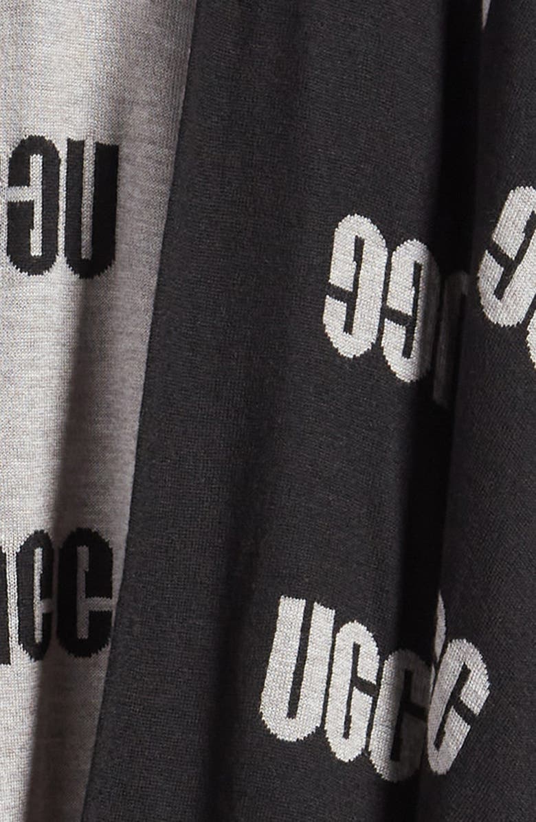 UGG<sup>®</sup> Graphic Logo Ruana, Alternate, color, Black Multi