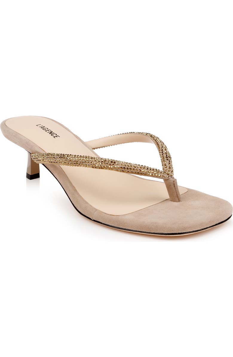 L'AGENCE Hortense Kitten Heel Sandal, Main, color, Almond Nude
