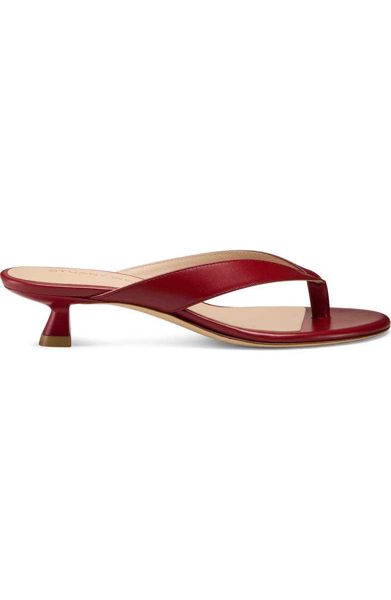 Stuart Weitzman Rio Kitten Heel Sandal, Alternate, color, Chili