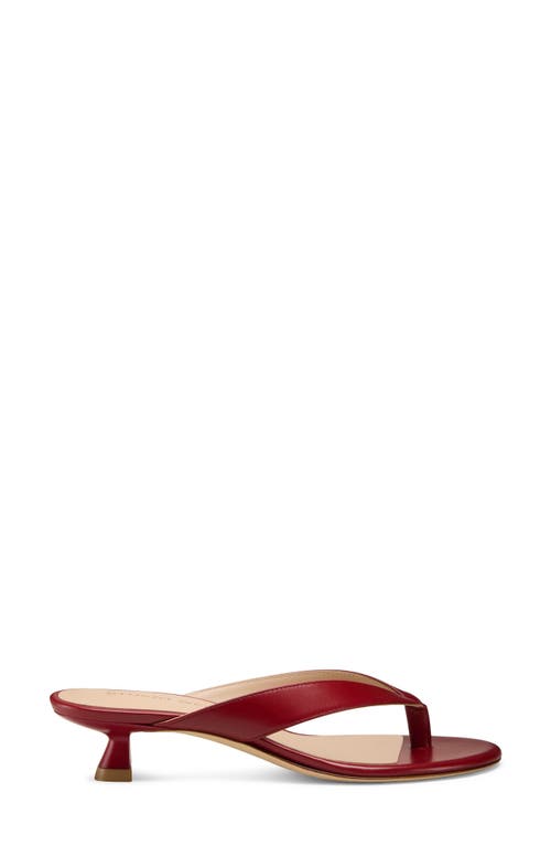 Stuart Weitzman Rio Kitten Heel Sandal In Red