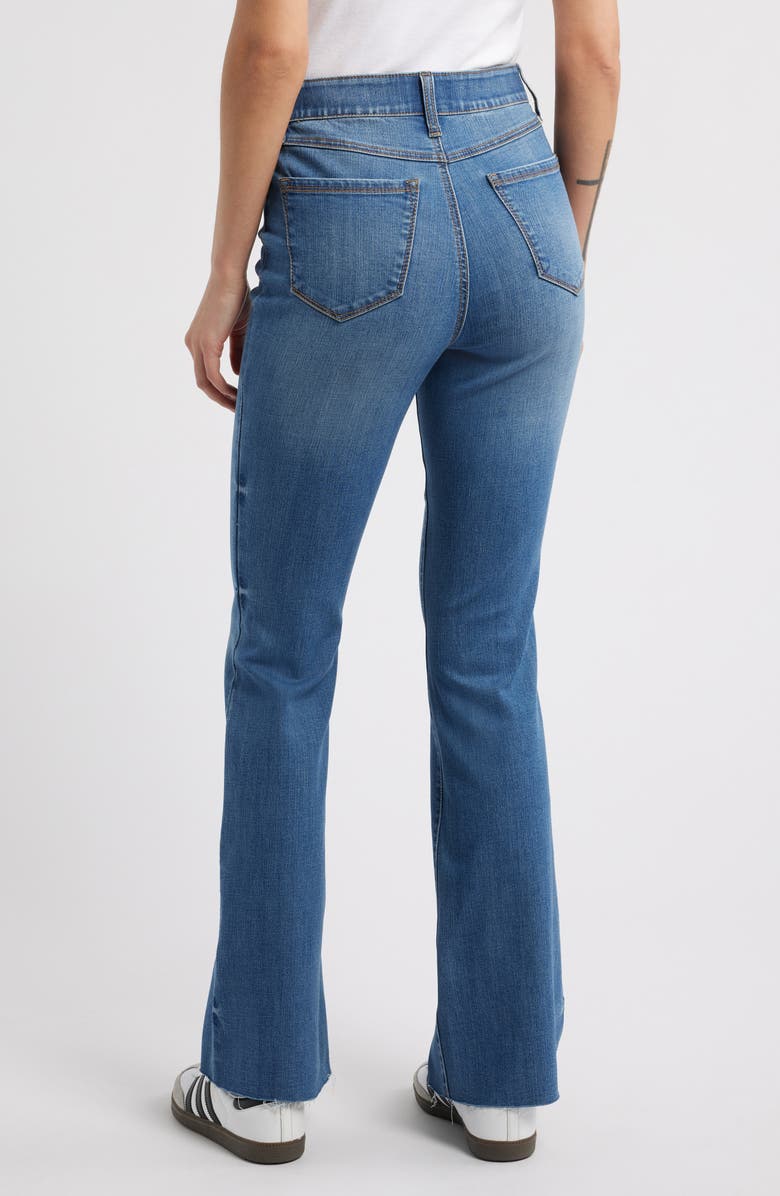 1822 Denim Raw Hem High Waist Slim Bootcut Jeans, Alternate, color, 