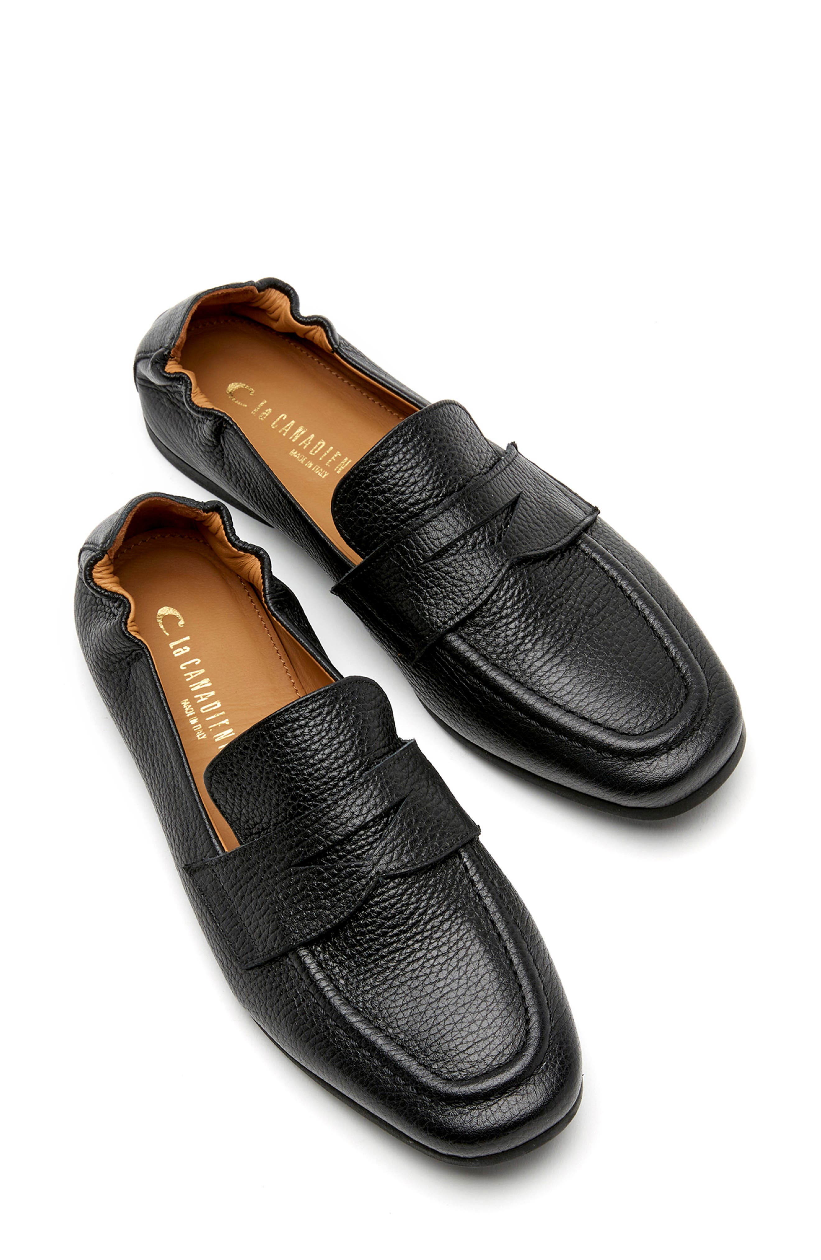 La Canadienne Kitson City Dry<sup>™</sup> Penny Loafer, Alternate, color, Black Pebble Leather