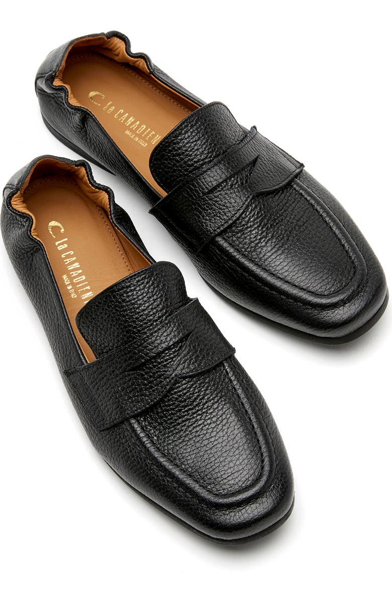 La Canadienne Kitson City Dry<sup>™</sup> Penny Loafer, Alternate, color, Black Pebble Leather
