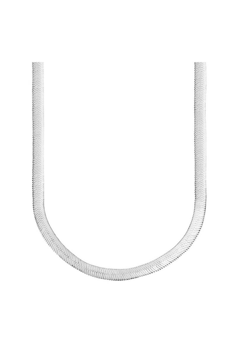 Sterling Silver Thick 5.5M Flat Necklace, Main, color, Silver