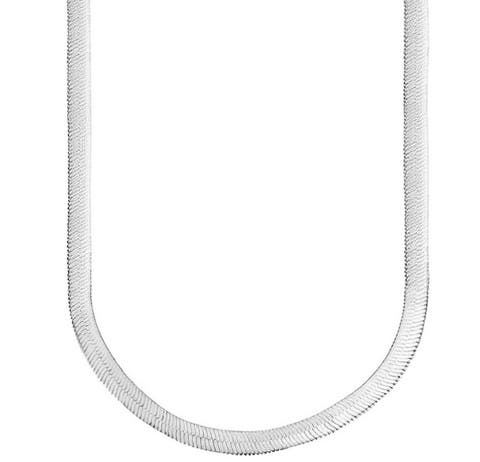 Sterling Silver Thick 5.5M Flat Necklace