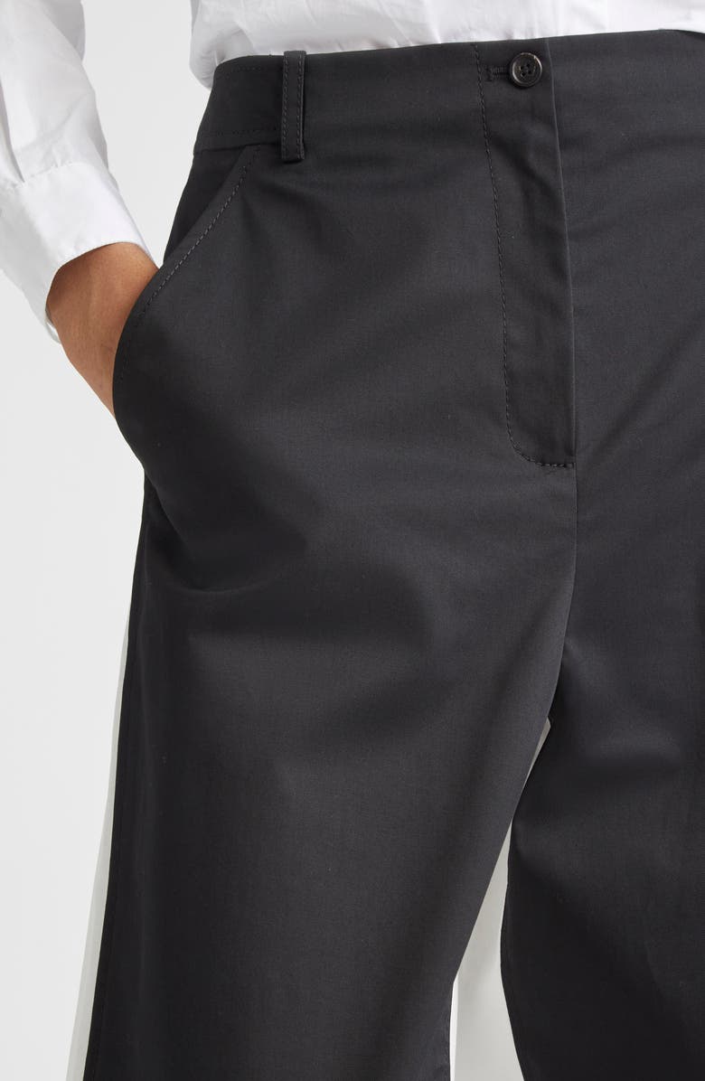 PARTOW Harrison Colorblock Stretch Cotton Pants, Alternate, color, Pepper