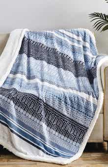 Luxury Home Anissa Reversible Faux Shearling Throw Blanket