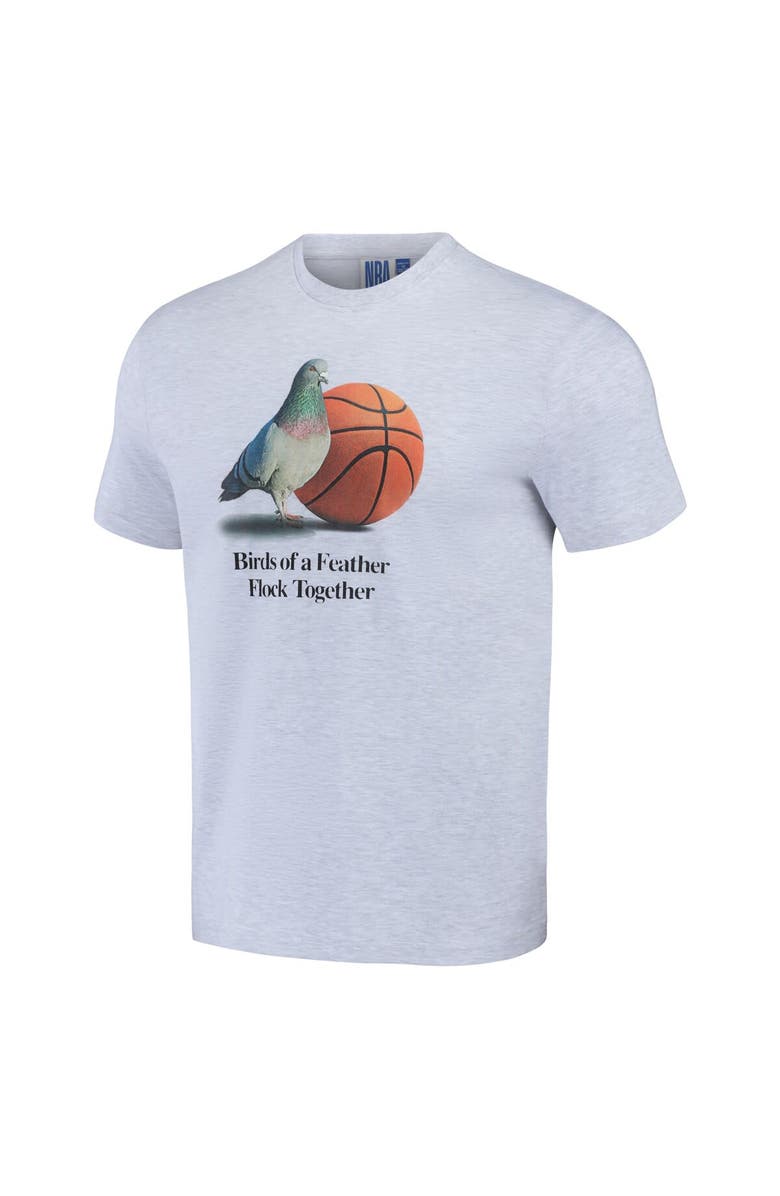 STAPLE Men's NBA x Staple Heather Gray All Teams Birds of a Feather T-Shirt, Alternate, color, 