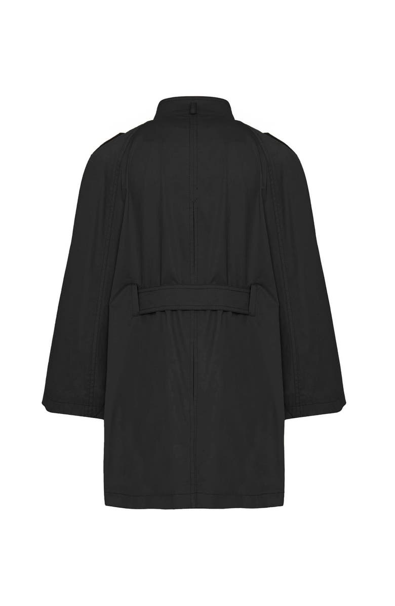 THEO The Label Chloe Trapunto Trench Cape, Alternate, color, Black