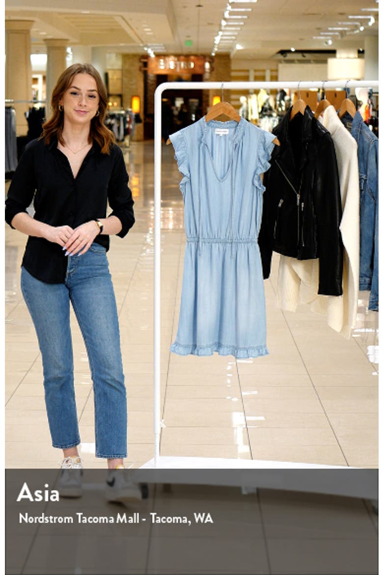 Ruffle Sleeve Tie Neck Minidress video