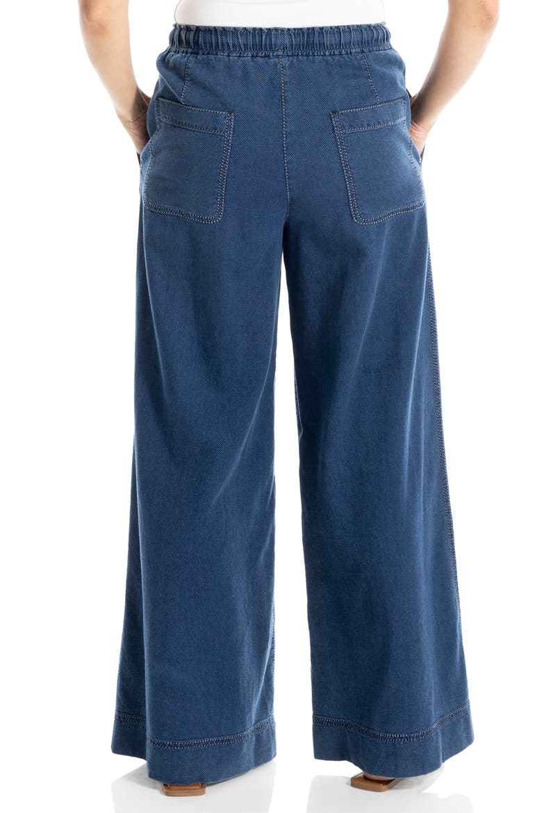 Pique Wide Leg Pants, Alternate, color, DARK WASH INDIGO