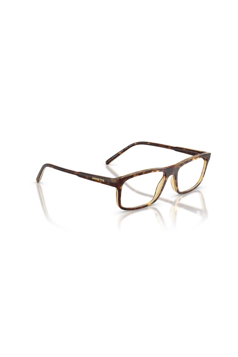 54mm Rectangle optical glasses, Alternate, color, Brown
