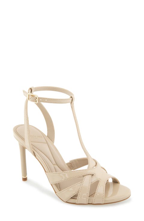 Liona Embossed T-Strap Sandal (Women)