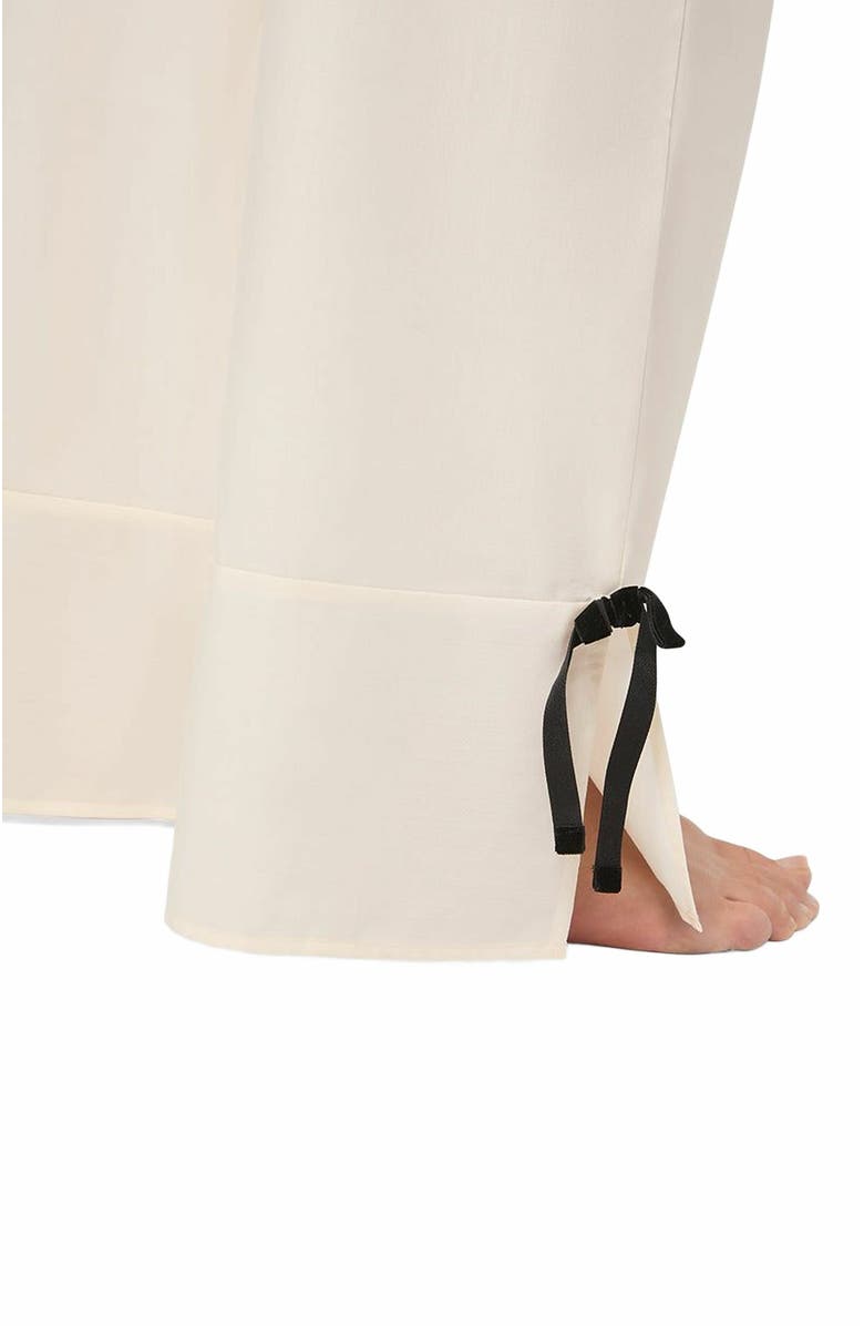 WeWoreWhat Tie Sleep Bottoms, Alternate, color, Ivory/Black