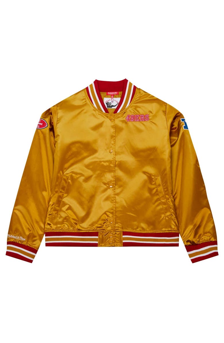 Mitchell & Ness Women's Mitchell & Ness Gold San Francisco 49ers Faithful to The Bay Satin Full-Snap Jacket, Alternate, color, 