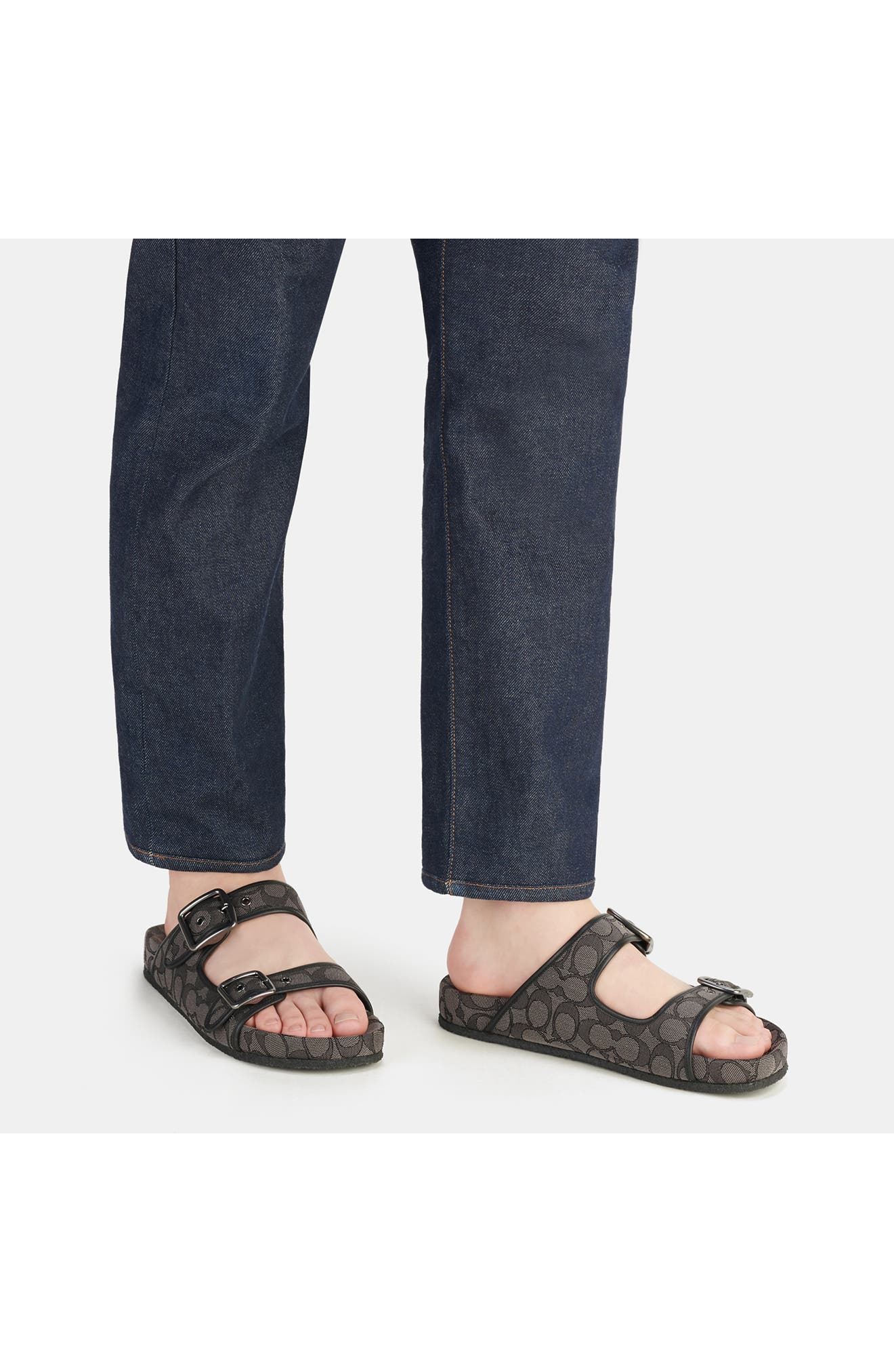 COACH Signature Jacquard Slide Sandal, Alternate, color, 