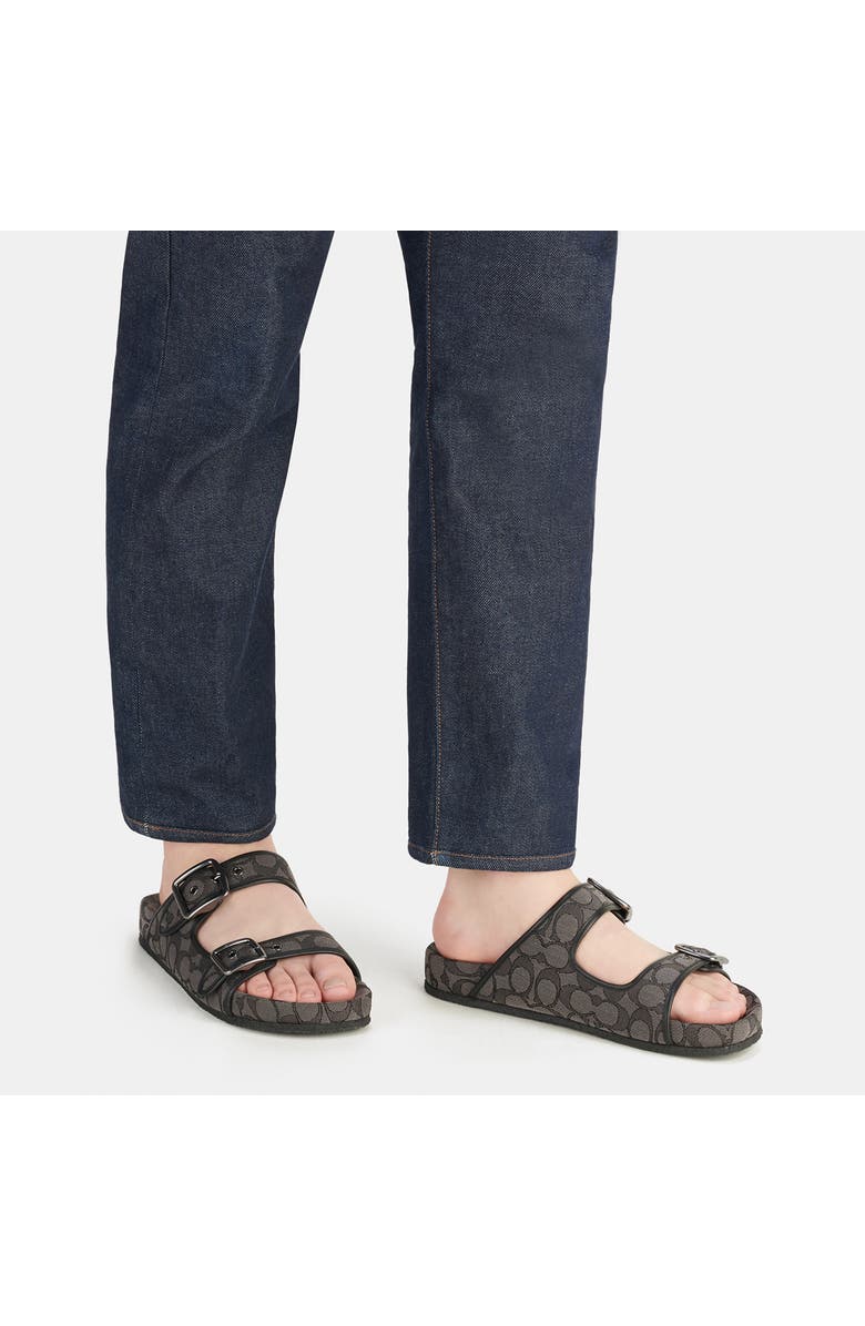 COACH Signature Jacquard Slide Sandal, Alternate, color,