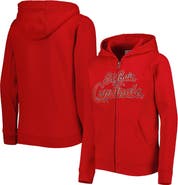 Outerstuff Youth Red St. Louis Cardinals Wordmark Full-Zip Fleece Hoodie
