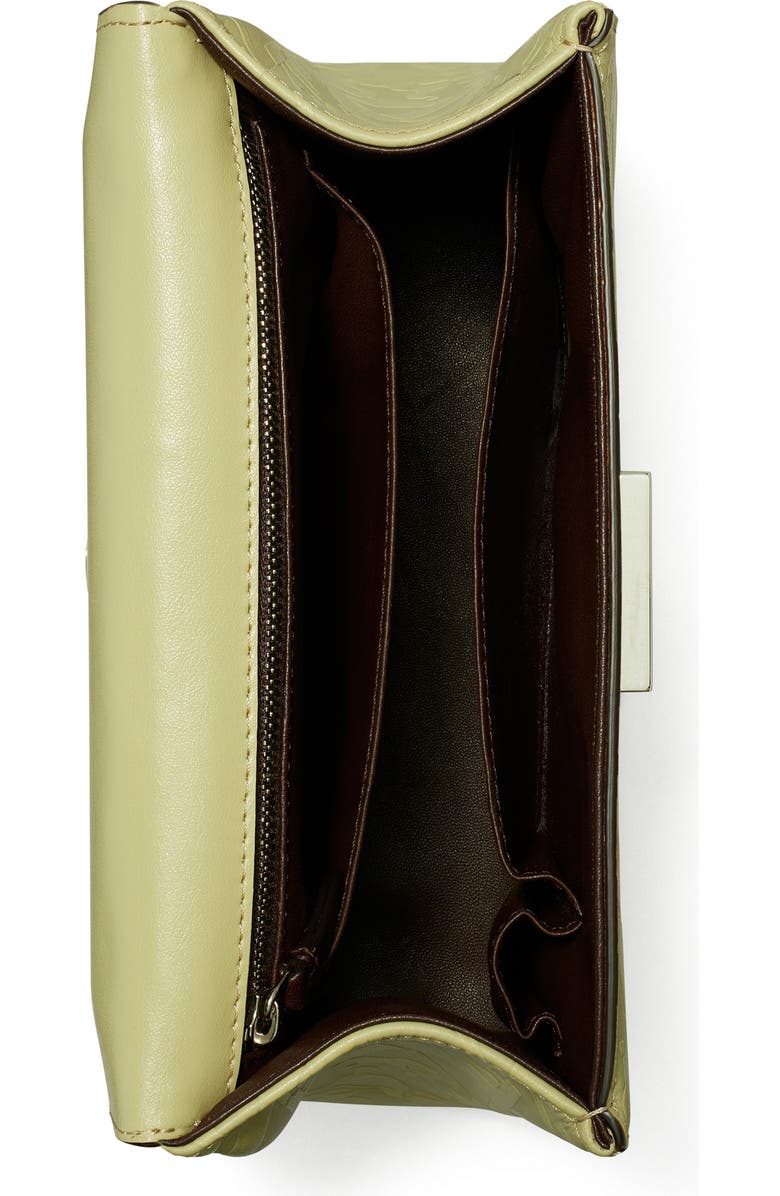 Tory Burch Small Deville Embossed Leather Top Handle Bag, Alternate, color,