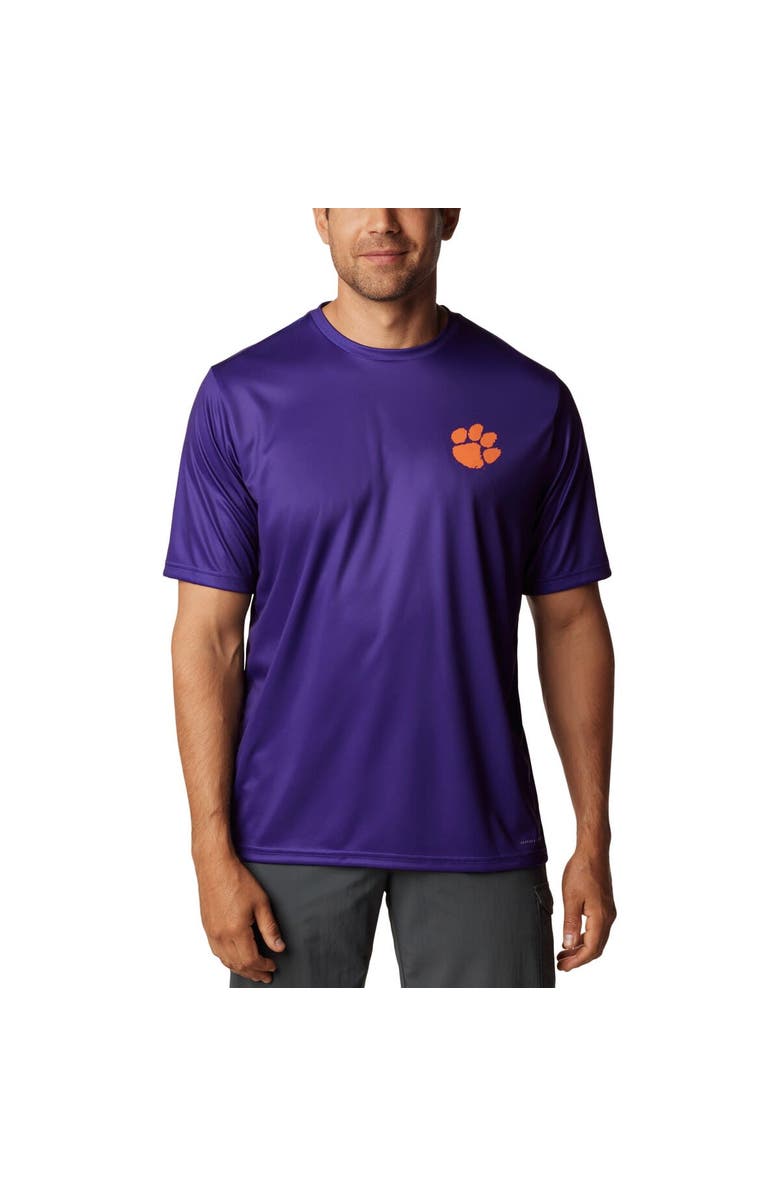 Columbia Men's Columbia Purple Clemson Tigers Terminal Tackle State Omni-Shade T-Shirt, Alternate, color, Purple