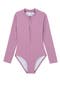 Palm Party Textured Long Sleeve Zip Front One Piece
