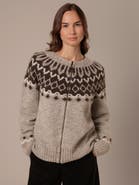 Celtic & Co. Brit Wool Chevron Yoke Cardi