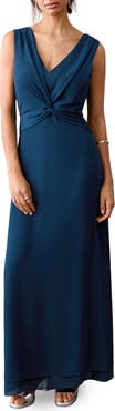 MANGO TEEN Twist Front Sleeveless Maxi Dress