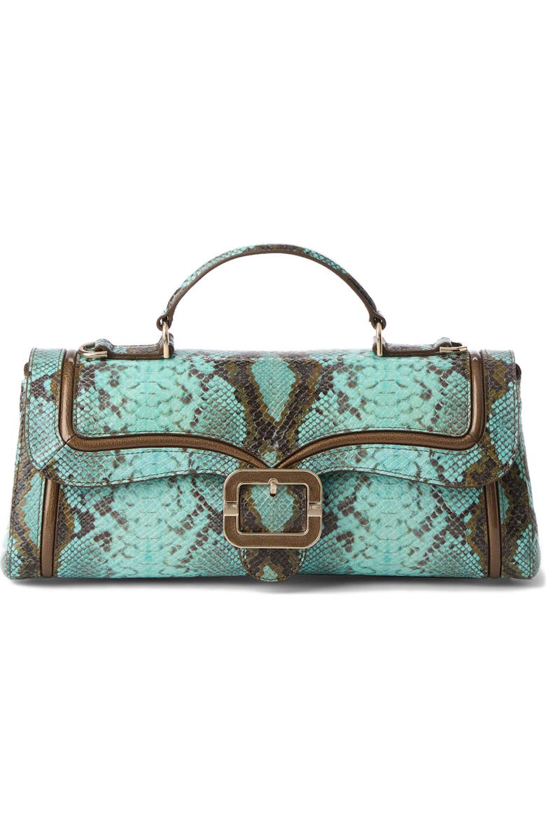 Brahmin Dayan Snake Embossed Leather Top Handle Bag, Alternate, color,