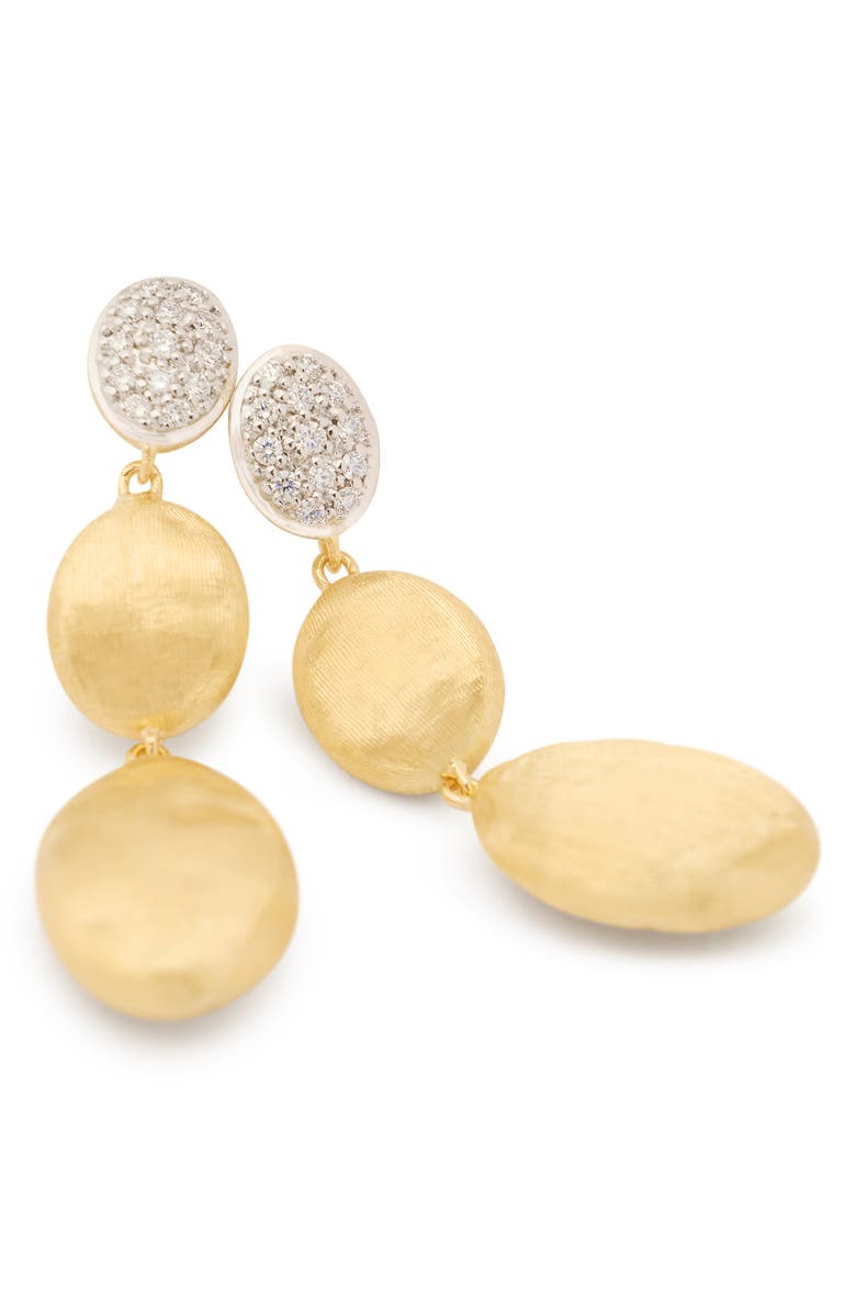 Marco Bicego Siviglia Diamond Drop Earrings, Alternate, color, 18K Yellow/White Gold