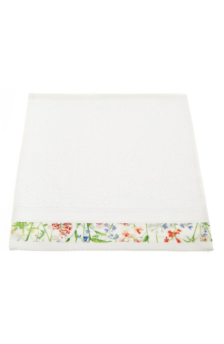 Flowers of Liberty Floral Trim Face Cloth, Main, color, 